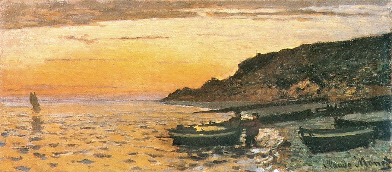 Seacoast at Saint-Adresse, Sunset 1864
